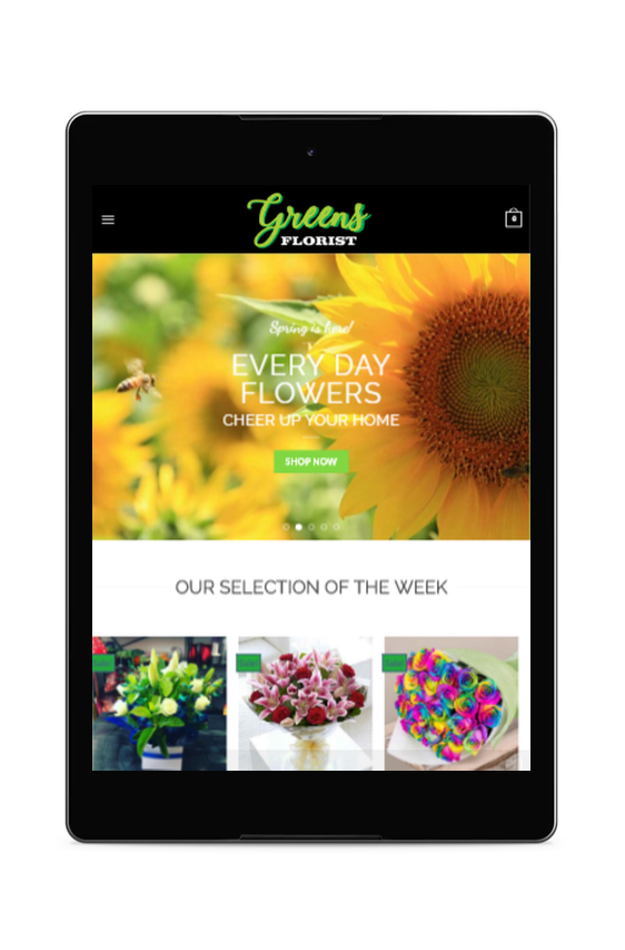 greens florist responsive web design